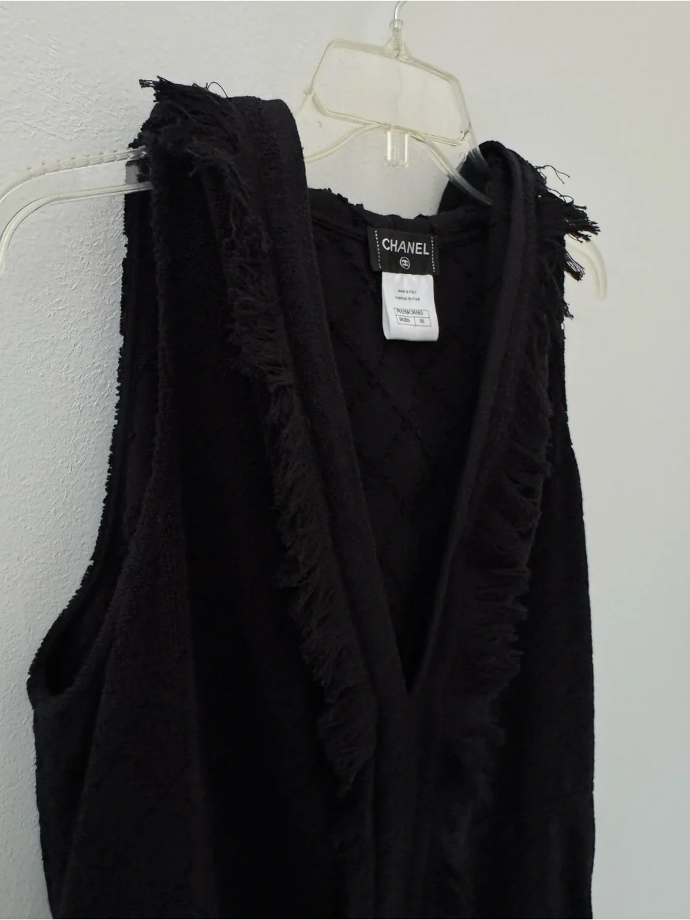 CHANEL Black Hooded Mini Dress